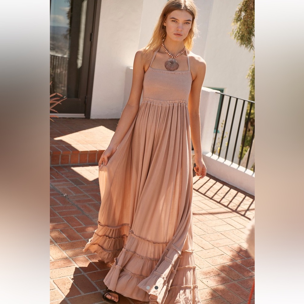 Free People Extratropical Maxi Dress Rosewood